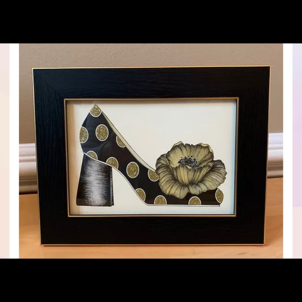 Framed shoe art